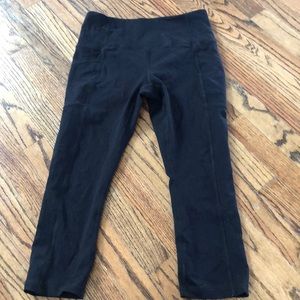 RBX Black Cropped cotton workout pants SZ M